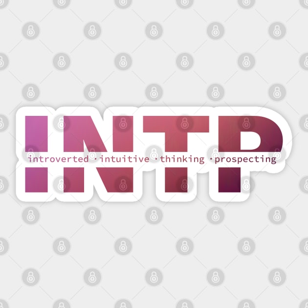 INTP Personality Sticker by Inspirit Designs